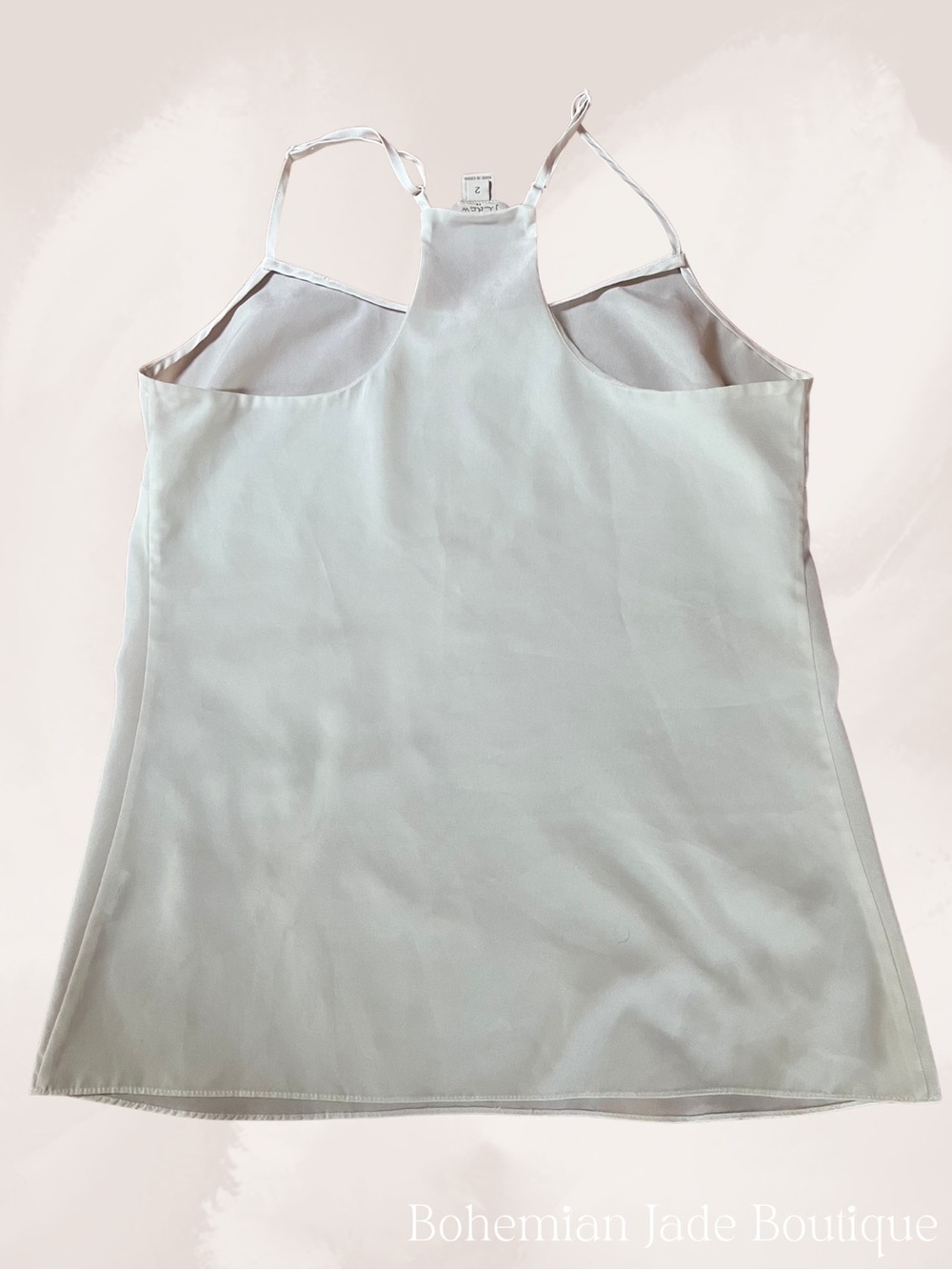 J.Crew Factory Racerback Cami Women’s Size 2 Cream Adjustable Strap Tank Top - Picture 3 of 4